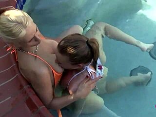 Oh man, watch dirty April Brooks convince milf Sarah Vandella for some wild outdoor taboo licking! 🔥😏