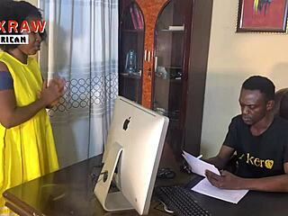 mdx casually hooks up with school teacher packing gigantic cock for intense ebony fucking on office desk