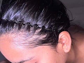 I eat dessert before going to dinner - amateur couple Nysdel with big black cock blowjob! 🍆