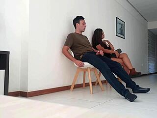 He received an intense blowjob from the young nurse in the hospital room