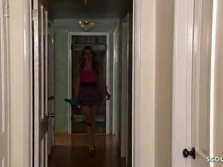 Blonde teen Bailey Blue takes first white monster cock in deep anal fucking.