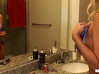 blowjob from bikini milf leads to hardcore fucking and cumshot on big tits