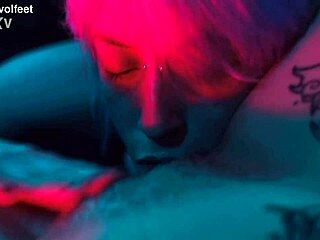 Wow, isn't this amazing pussy eating and foot fetish with latina lesbians using dildo and toes so hot?