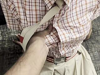 step daddy twists her little 18+ titties hard after school then fucks her tight pussy rough in bedroom