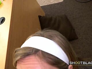 Nerdy Chick Sucks Massive Cock