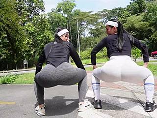 Hey, trainer fucks my ass while my friend is distracted outdoors