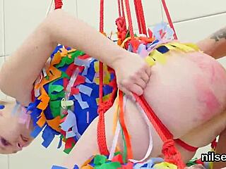 Slutty sweetie faces brutal deepthroat and ass to mouth in painful bdsm asshole treatment.