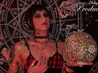 Gothic brunette slut with big ass rides boyfriend's monster cock in cowgirl ritual sex