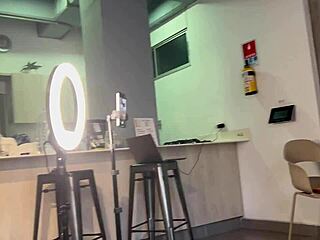 Behind the scenes unfolds with vivacious Venezuelan Rosxana Gutierrez showcasing her big natural tits and muscular body alongside Andres Acosta in homemade glamour.