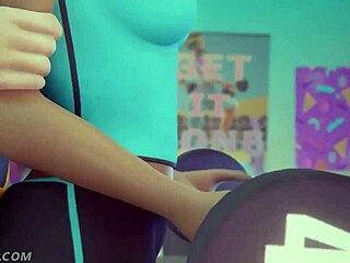 Ass and Big Tits Cutie Sombra Facesits Brigitte in Naughty Workout Game!