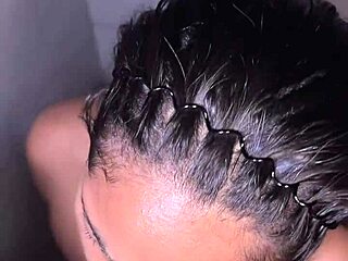 I eat dessert before going to dinner - amateur couple Nysdel with big black cock blowjob! 🍆