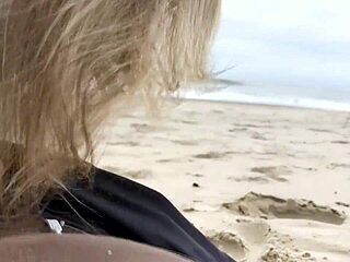 this milf was dozing on the beach when a fat dick suddenly perked her up with anal action. outdoor pov handjob led to doggystyle creampie.