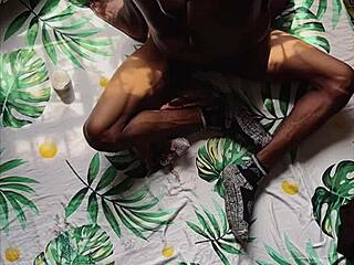 hey, check out this black naked slut with her pussy on display