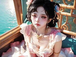 Wanita China Cantik Toket Gede di Adegan 3D Gaya Kuno yang Menggoda