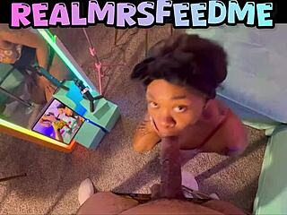 I just sucked this big black cock yesterday, with ball licking, cum in mouth, facial, and sloppy spitting.