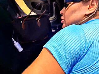 Hey, loving that public thrill with Luna Oliveira and Vagninho flashing big ass and tits! 🍑 Big cock fucks my asshole outdoors in this cute curvy adventure.