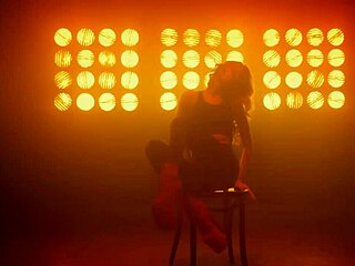 Why are you teasing with that sensual pole dance strip in ripped clothes and shaved pussy riding in cowgirl?