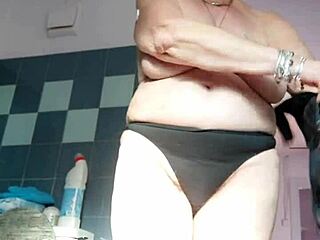 why does this german granny fuck her hairy pussy with a cucumber?