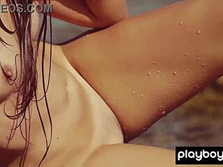 shy but totally free spirit teen 18+ katrine pirs slips out of her bikini outdoors