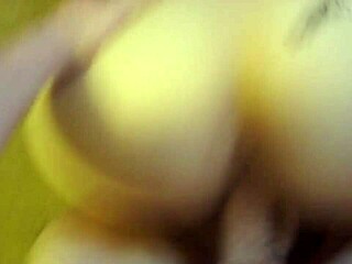 Girlfriend bends over eagerly in front of the desk