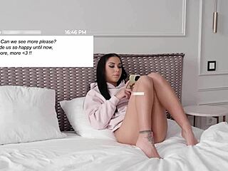 Black Angel uses her step-brother for rough sex content with cowgirl riding and tight pussy action.