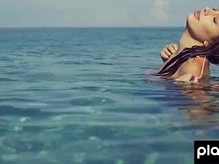 shy but totally free spirit teen 18+ katrine pirs slips out of her bikini outdoors