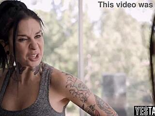 nerdy lesbian teen manipulates and fucks her milf stepsisters gf with fingering and licking