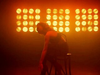 Why are you teasing with that sensual pole dance strip in ripped clothes and shaved pussy riding in cowgirl?