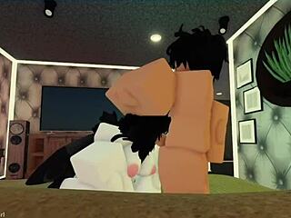 Oh man, this cute little 18+ moth girl in Roblox gets her throat roughly fucked so hard <3 😈🍆