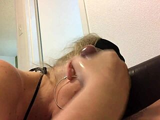 jenna jaymes deepthroat sucks big black cock on chair as curvy blonde milf housewife