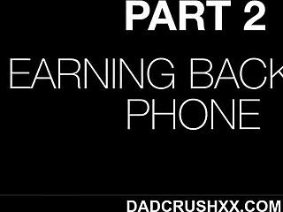 Punishing slutty blonde stepdaughter Sky Pierce with cum!