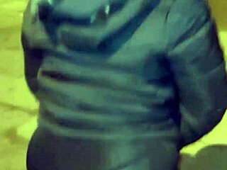 Curvy Mature with Transparent Leggings and Thong Flashing Big Ass in Public Street