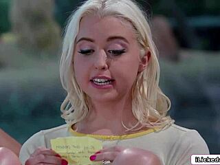 I dare my straight bff to lick our lesbian pussies in this hot scissoring session