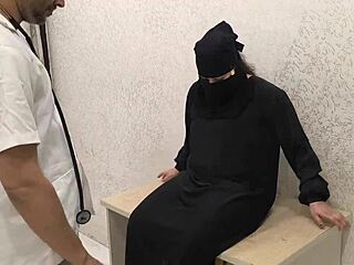 hey muslim woman at the clinic for checkup doctor fucks your pussy bent over doggystyle