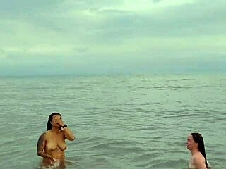 This Black Brunette Milf With Big Tits And Wet Pussy Took Huge Monster Cock For Interracial Handjob And Lick Action