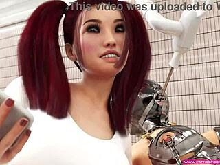 Captured Cute Teen 18+ Faces Dentist in 3D BDSM Fetish With Metal Bondage and Latex Outfit