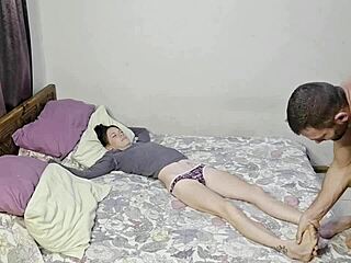 I get slapped gagged and fucked hard with foot punishment in this rough domination