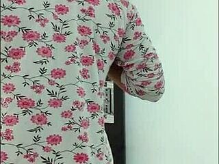 this milf with a beautiful big ass dances casually showing it off along with her huge nipples in lingerie