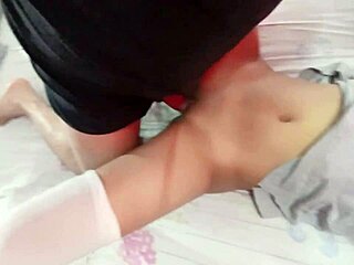 Her mom calls while this petite mexican latina teen keeps riding in pov under skirt 😈 young taboo action nonstop