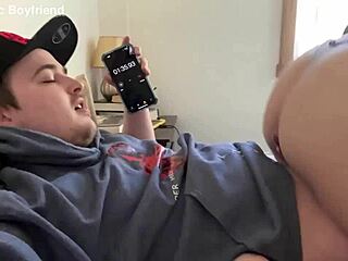 Assjob Timer Challenge Fails with Premature Cum