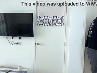 i just love getting tied up while i give a deepthroat blowjob to this cute teen couple for a moaning facial cumshot.