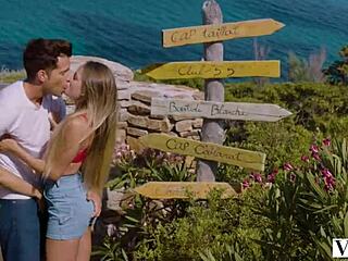 Vixen vacation threesome with blowjob and riding