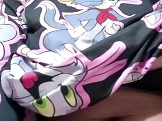 sharing intimate video call with husband while friend waits alone in bedroom