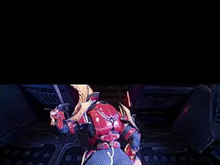 Female sangheili takes big monster cock in ass creampie fuck