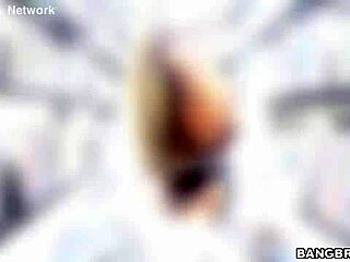 hey, these smart brunette chicks are sucking dick with cumshot in the library