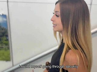 Why Let This Cheating French Wife Get Fucked On Her Hotel Balcony With Cum On Tits