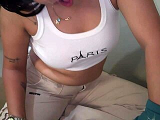 Three beautiful busty and big-ass stepsisters have a delicious lesbian threesome with scissoring and muff diving.