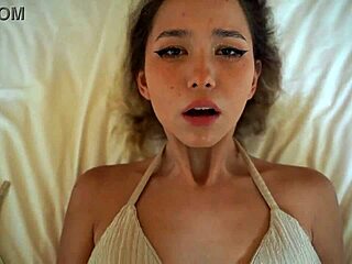 Blonde girlfriend gets fucked hard doggystyle by friend while wife watches