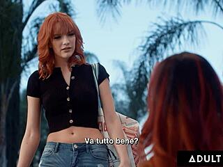 aidra fox seduces bestie kenna james for a passionate lesbian fuck with italian subtitles