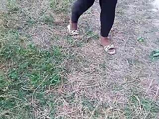 Pretty Hairy Girl with Big Tits Gets Fucked After Losing Way in Bush